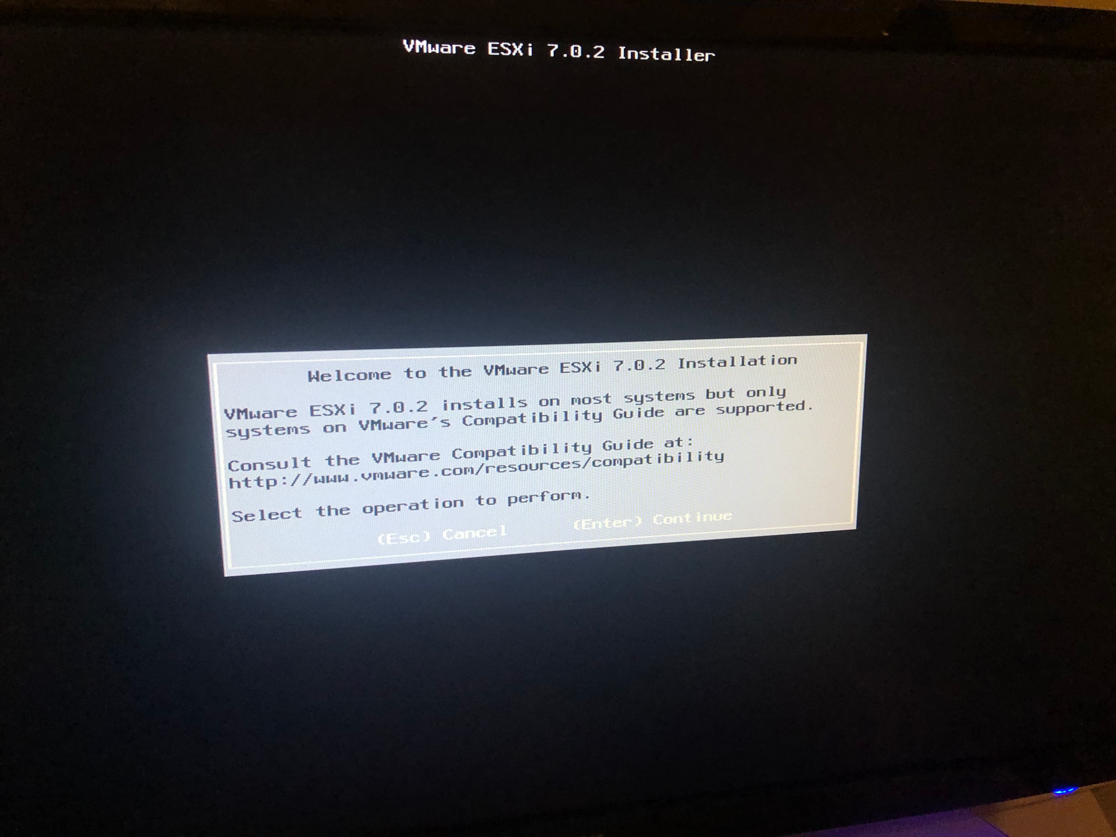 esxi starting