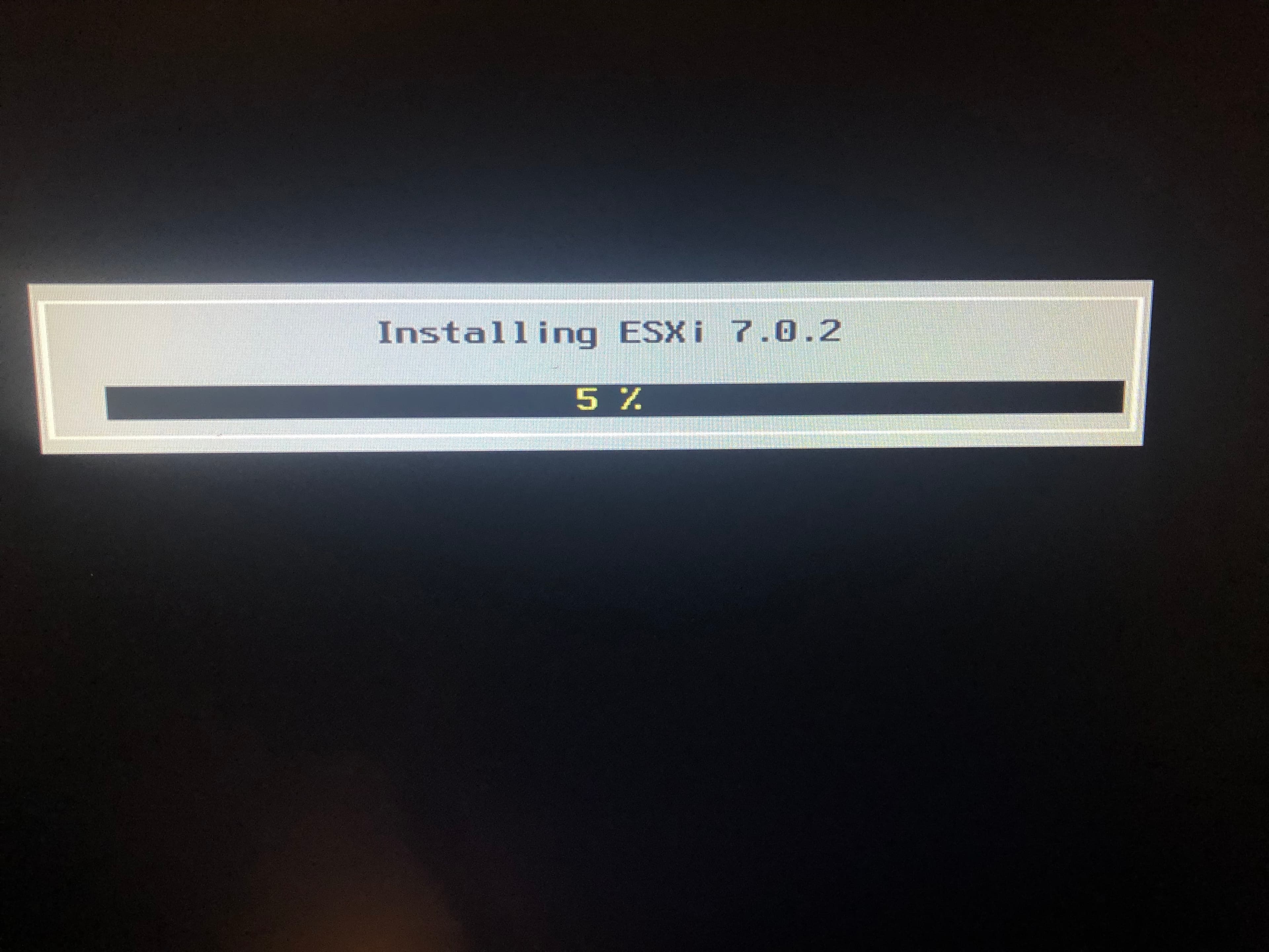 esxi installing